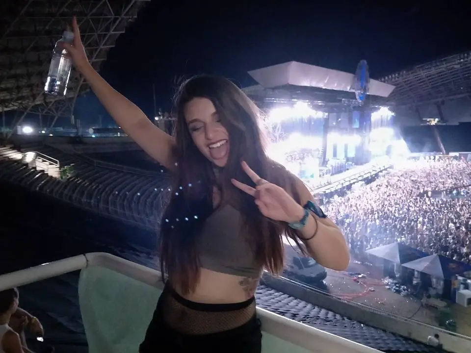 Ultra Music Festival Croatia, female standing above the stage