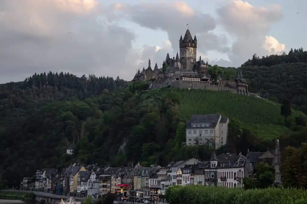 Reichsburg Castle, Cochem, Germay. View from the bridge in Cochem