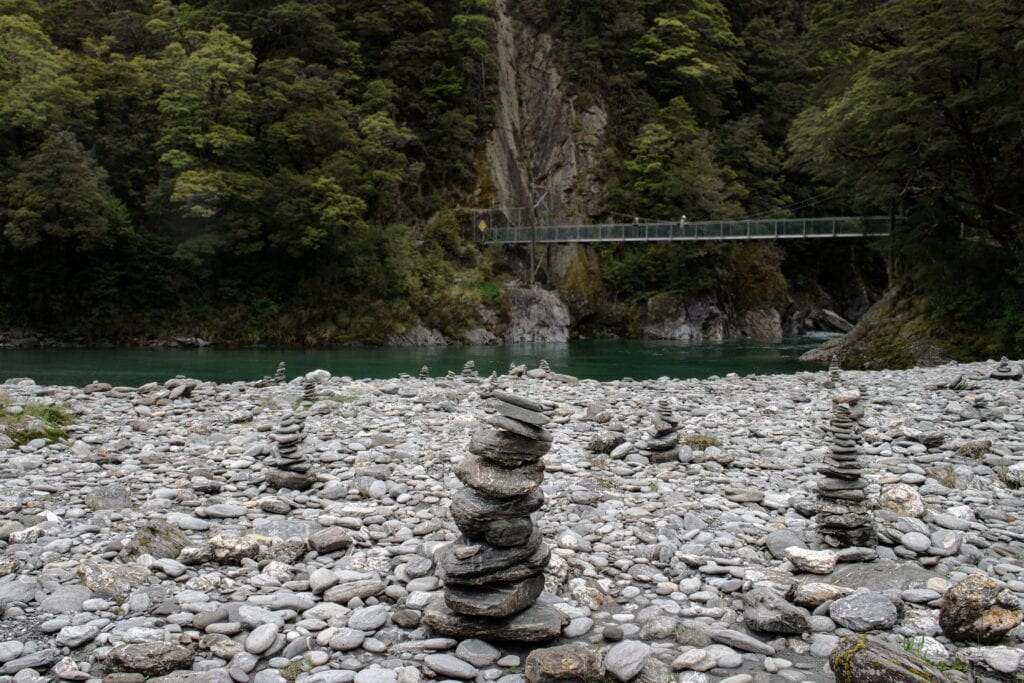 Looking to Blue Pools track swingbridge