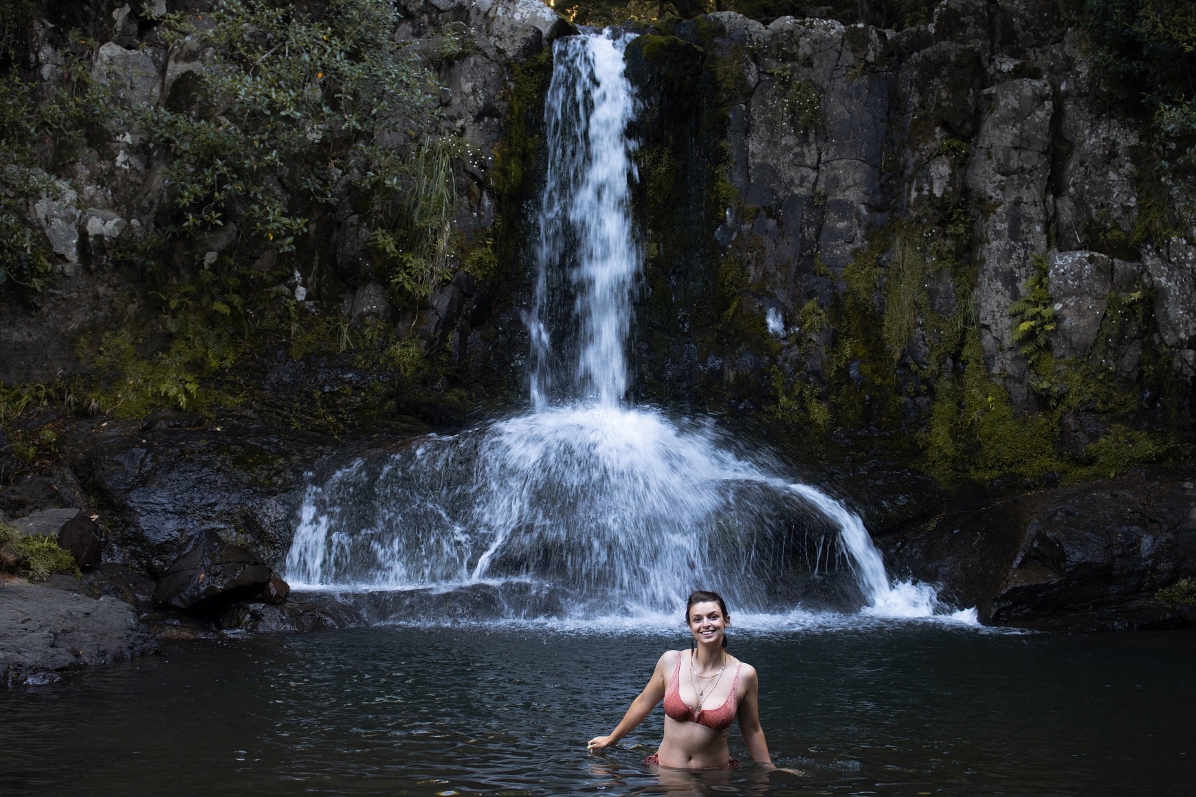 Swimming at Waiau Falls