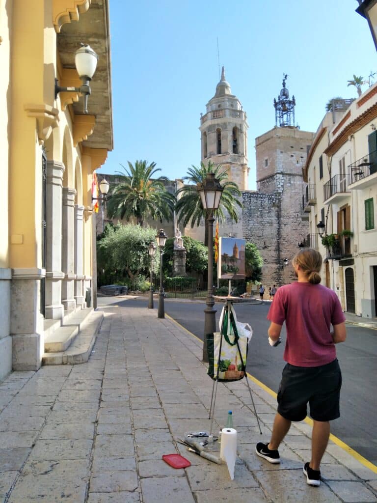 Street Artist in Sitges