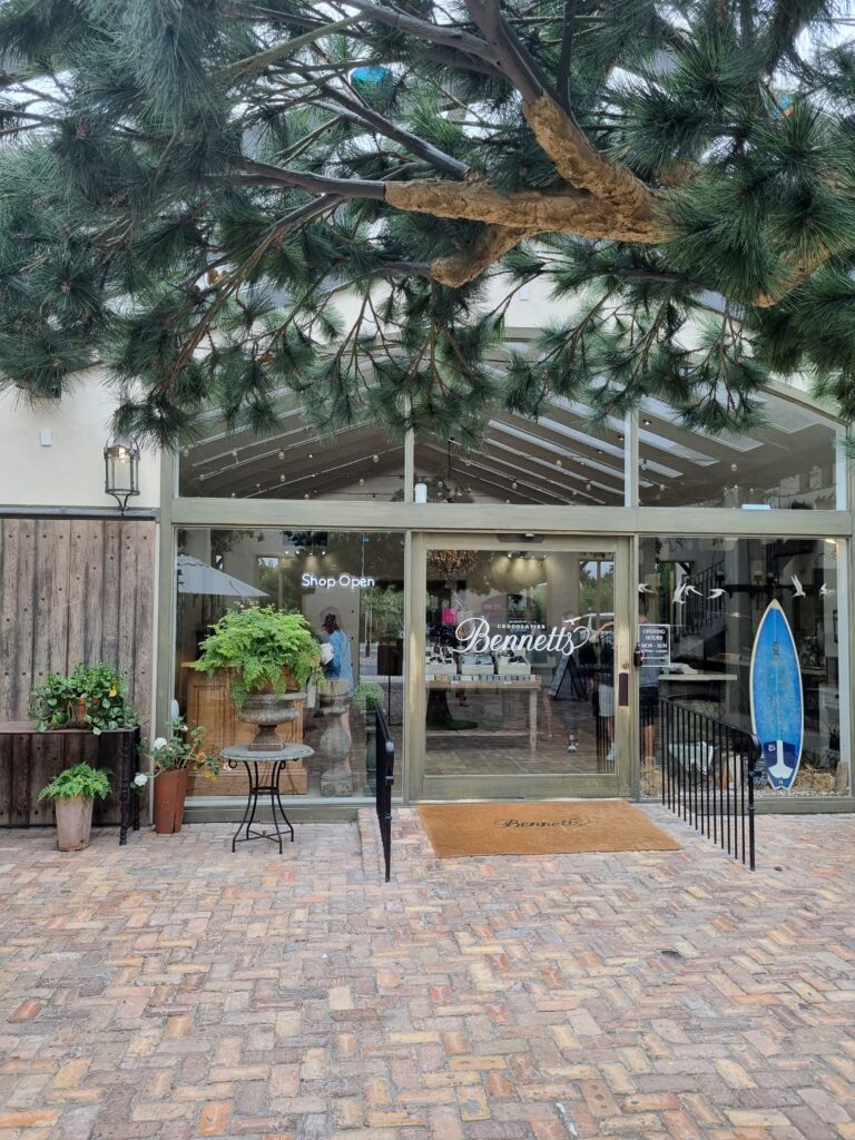 Front door to Bennetts Chocolate Shop in Mangawhai