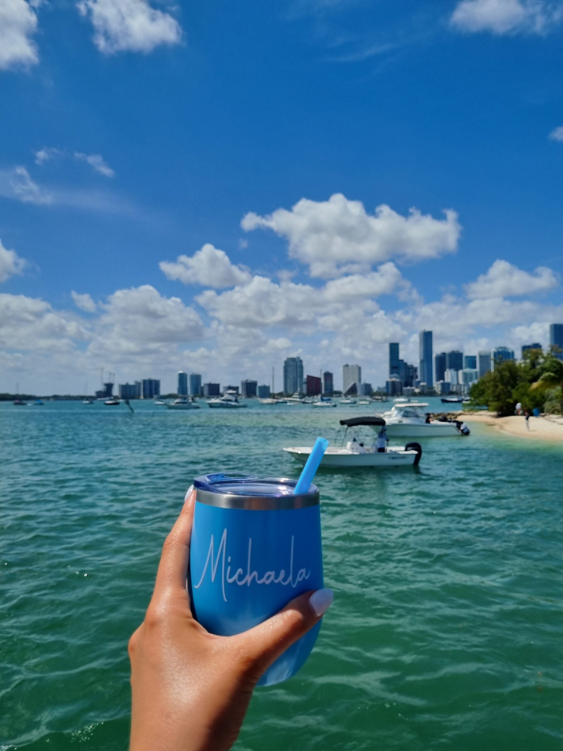 Photo of Miami coastline from Catamaran boat tour through Biscayne Bay