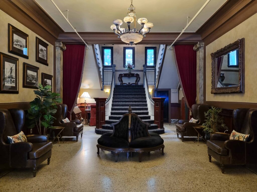 The front lobby of Marqueen Hotel