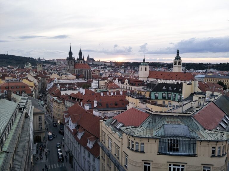 View of Prague from the Powder Gate Tower