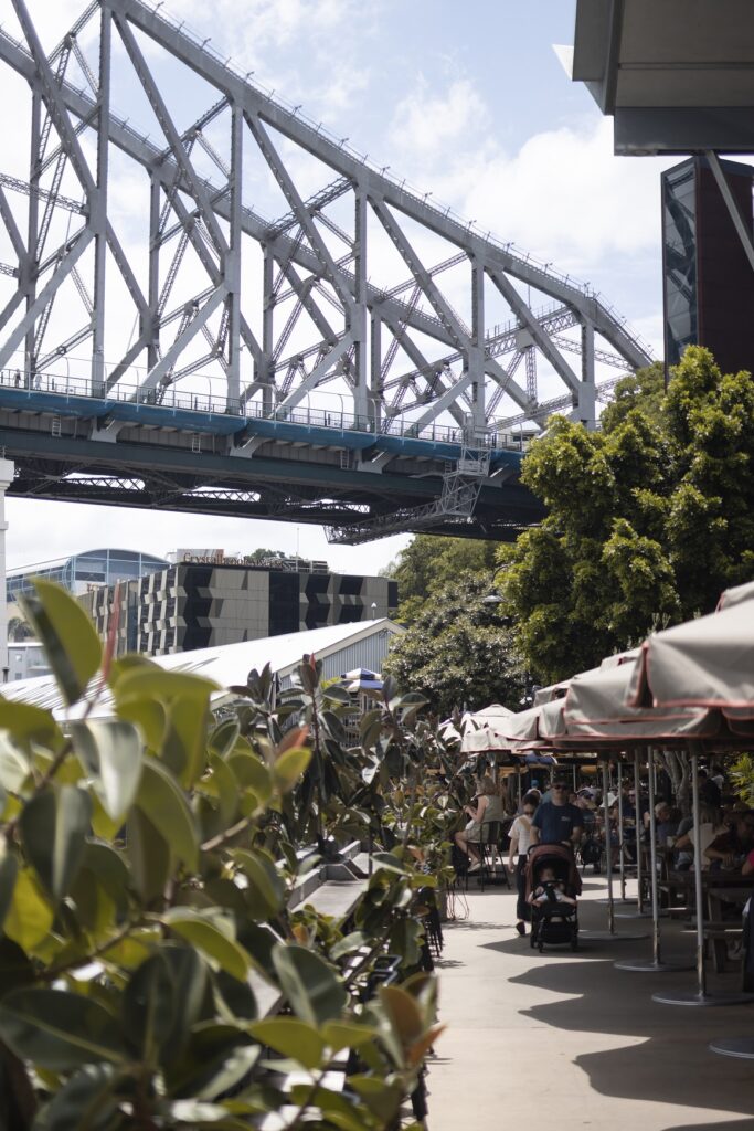 Brisbane Weekend Itinerary: A photo of Felons Brewery under Story bridge in Brisbane