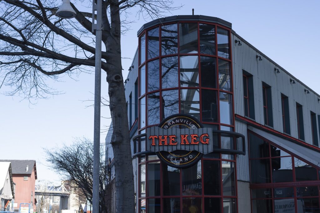 Vancouver Travel Guide: A photo of The Keg pub on Granville Island in Vancouver